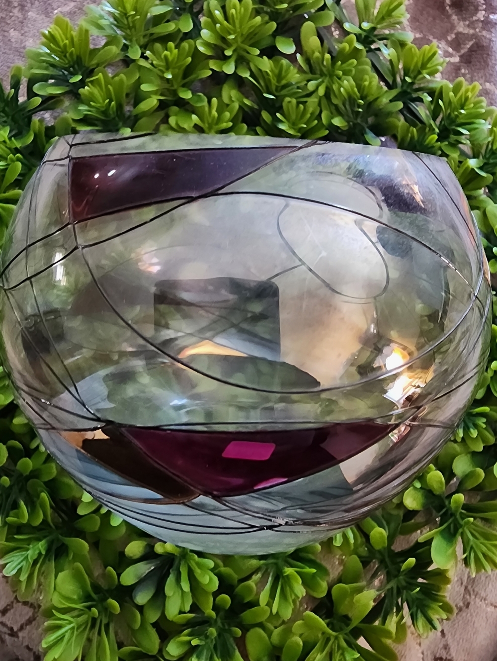 PartyLite Mosaic Glass Bowl Candle Holder